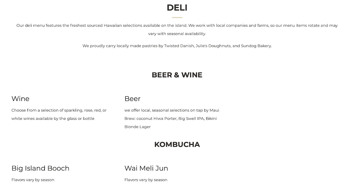 Kona Coffee & Tea Menu - Image 2